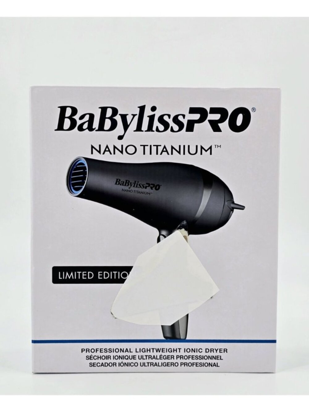 BaBylissPRO NANO TITANIUM Limited Edition Pro Lightweight Ionic Dryer Black